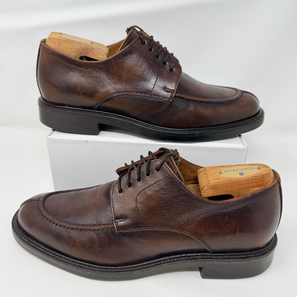 Johnson & Murphy Signature Split Toe Oxford Shoes 8.5‎ M Made In Italy 15-3850